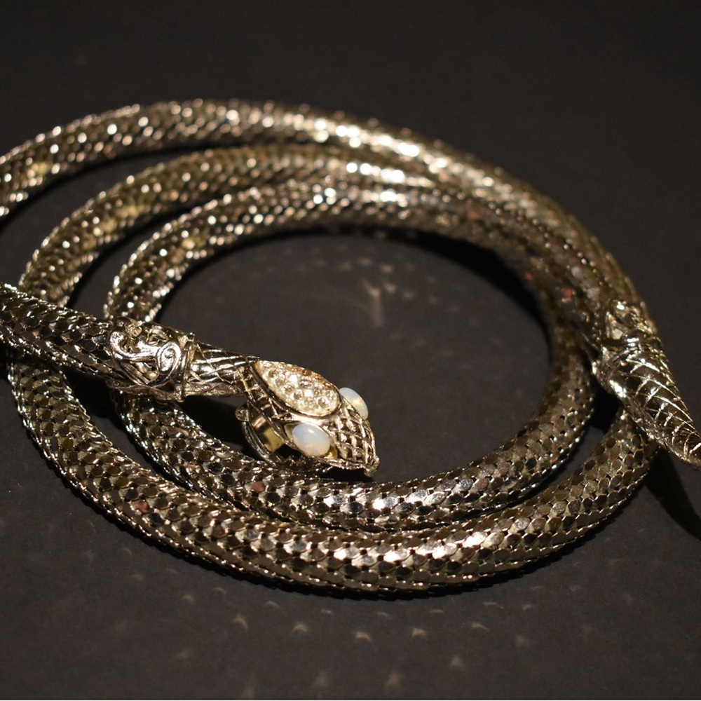 Whiting & Davis Silver Snake Belt